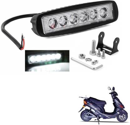 KOZDIKO 6 LED Rectangular Fog Light Bar Spot Beam Light White For E-mate Fog Lamp Motorbike LED (12 V, 55 W)