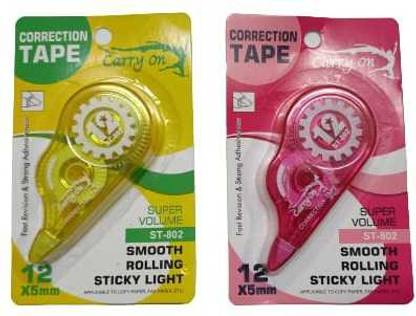 imtion ( Pack of 1 Pcs ) Correction Tape ( Multicolor , 5 mm x 12 mtr Length