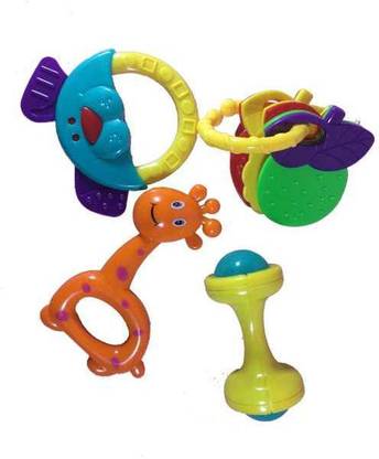 Himanshu Traders Baby Bell Toys Set (Set of 4 Pcs) Rattle