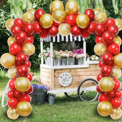 R G ACCESSORIES Solid Wedding, birthday, engagement decoration balloon garland arch kit of 50 pcs Balloon