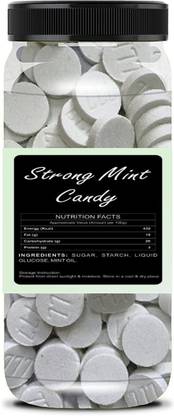 Organic Bites Mint Candy (Extra Strong Mint Candy) Sugar Bolied Mint Candy - 200 gmX 2 Jar Mint Candy