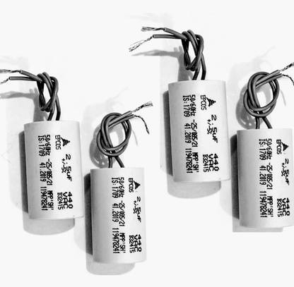 BSPro 4pcs 2.5uf EPCOS ceiling fan capacitor Power Capacitor