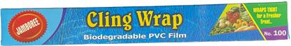 JAMBOREE Cling Film, Multipurpose Plastic Food Wrap, 12" x 100 Metres - Pack of 1 Shrinkwrap
