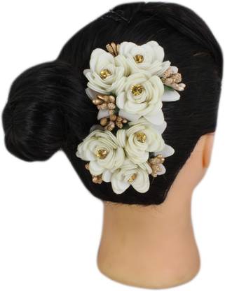 Myra Collection Hair Clip Flower 2pcs White Hair Clip Hair Clip