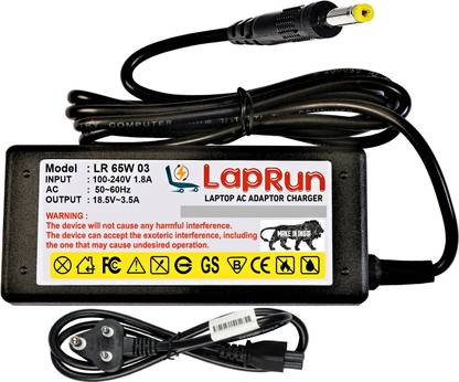 LAPRUN Charger Compatible for Hp 530 Series Laptops of 18.5v, 3.5a, Pin-4.8x1.7, 65 W Adapter