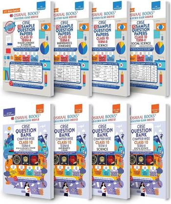 Oswaal CBSE Term 2 English Science Social Science & Maths Standard Class 10 Sample Question Paper + Question Bank Chapterwise (Set Of 8 Books) (For Term-2 2022 Exam) Free Access Code For Oswaal 360