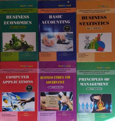 Thakur Publication, BBA 1st Semester (Business Statistics, Basic Accounting, Business Economics, Computer Application, Business Ethics And Governance, Principles Of Management) 6 Book Set