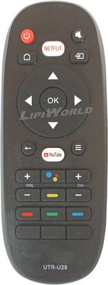 LipiWorld UTR-U28 Smart TV (NO Voice Function) Remote with Netflix YouTube for  Haier Led Remote Controller