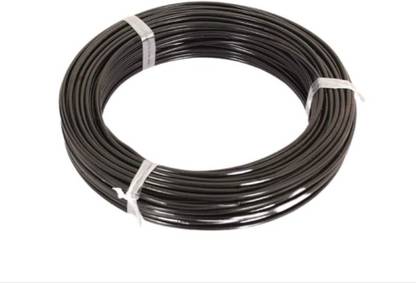 bhauvik PVC Coated Cloth Drying Black Wire (Length: 20 m, Diameter: 2 mm) Black Black