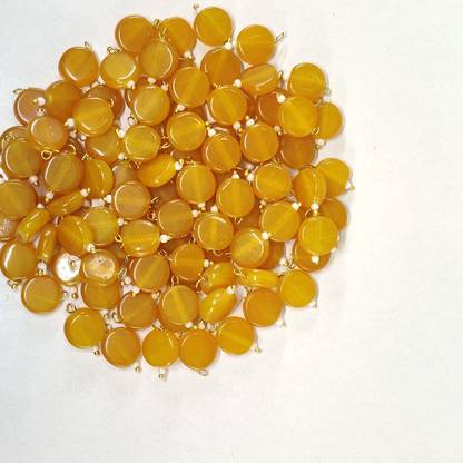 LECRAFT flat drop beads GOLAL YELLOW Beads