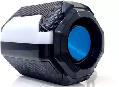 WOOS A005 162 Black Portable Bluetooth Speaker with DJ Light USB Speaker Super Bass 5 W Bluetooth Speaker