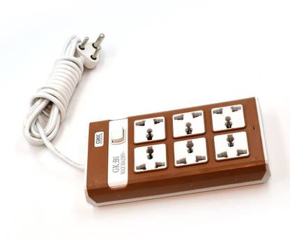 SGMSC 6 Socket Switch Board Extension Cord with 3 Meter Wire 6  Socket Extension Boards