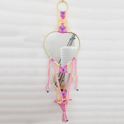 Shramya HEART SHAPE MIRROR | MACRAME Mirror | WALL HANGING MIRROR