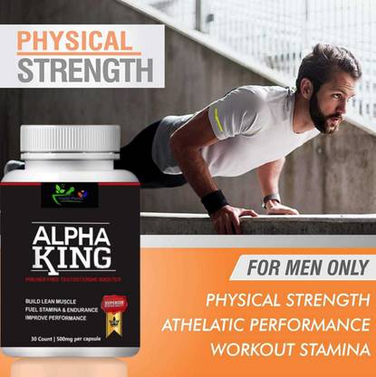 visalak pharma Alpha King Men's Essential Capsule for Performance Booster 30 Veg Caps
