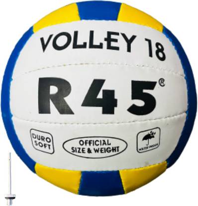 Y2M Classic Volleyball XR Beach volley Blue-White-Yellow with needle 1 Volleyball - Size: 4