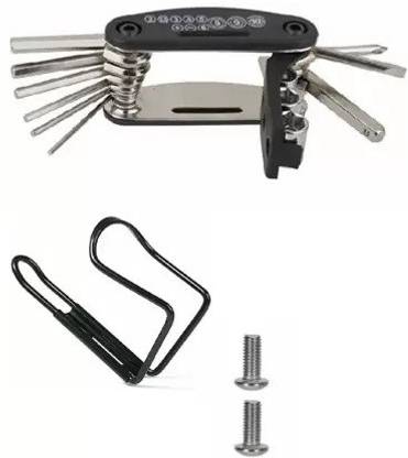 rebel Bicycle Repair Tool Kit+Bicycle Water Bottle Alloy cage(Combo) Bicycle Bottle Holder