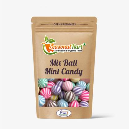 Seasonal Kart Colorful Drop Candy Mint Colorful Ball Candy Mint Ball for Kids Khatti Meethi Mint Candy