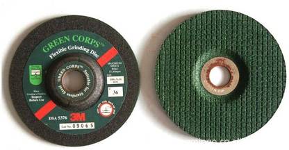 3M Flexible Grinding Disc, 100Mm X 3Mm X 16Mm, Pack Of 20 60 Grit Green Corps Flexible Grinding Disc Metal Cutter