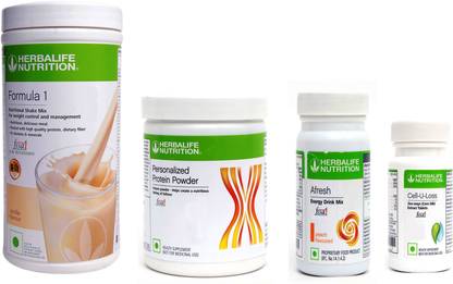HERBALIFE FORMULA1 VANILLA PROTIEN200 G AFRESH ENERGY DRINK MIX PEACH +CEELL U LOSS Energy Drink