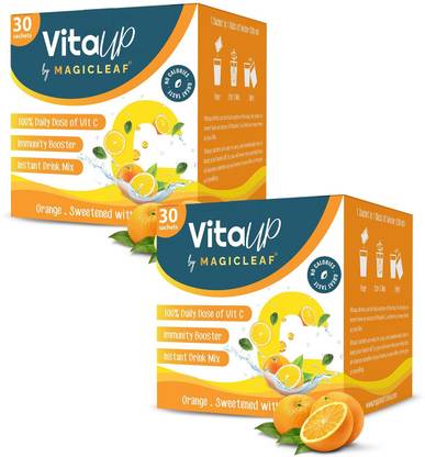Magic Leaf VitaUp Immunity Booster Vitamin C- Tangy Orange Flavor Energy Drink Nutrition Drink