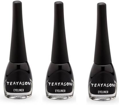 teayason Insta Dry Water & Smudge Proof Long Lasting Liquid EyeLiner Pack of 3 24 g