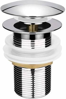 VicTac Waste Coupling / Jali Pop Up Coupling Silver Color with Brass material 3 inch Premium Pop-Up Waste Coupling for Ceramic basin Push Cock Faucet