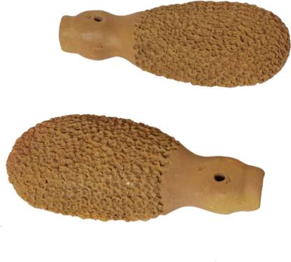 NAVIRA HANDICRAFT Clay Handmade Foot Scrubber – Terracotta 2 Sided Foot Scrub Callus Remover