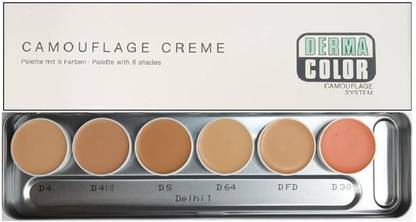KRYOLAN Derma Color Camouflage Creme Foundation Palette (Delhi-4) (6 Multi-Shades) Foundation