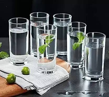 DULARIYA (Pack of 6) Glass Suitable For Drinking Water, Juice, Cocktail, Glass Set Water/Juice Glass