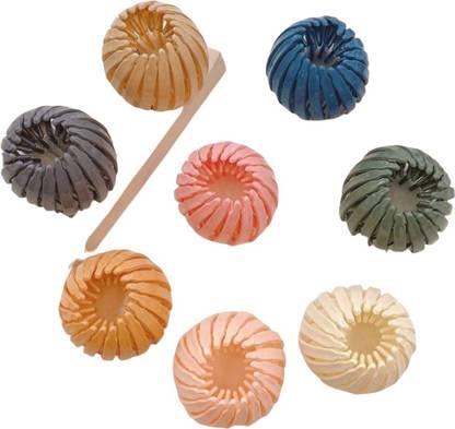 BBY2YNG Women 12 pcs multicolor plastic jura band Bun
