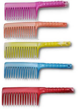 EIC Wide tooth comb with handle pack of 5