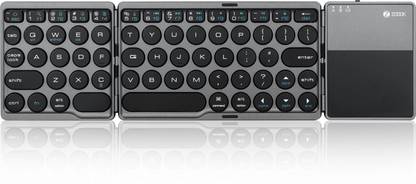 Zoook TravelPad, Wireless with Trackpad Foldable x 3 / Rechargeable, with Dock Bluetooth Standard Multi-device Keyboard