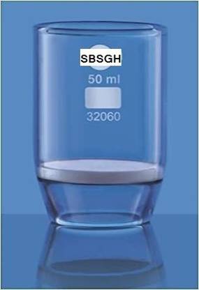 SAIBABA SCIENTIFIC GLASSES Crucible interested 50 ml borosilicate,gooch type Laboratory Dropper Bottle