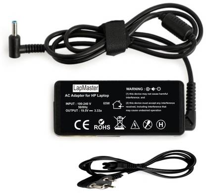 LAPMASTER H|P 15-Ay020TU,15-AY078TX Blue Pin Laptop 65W Adapter(PowerCord Included) 65 W Adapter