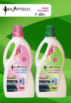SHOPITECH multipack Liquid Detergent, Suitable for top load and front load,Hand wash Detergent Powder (Fresh)