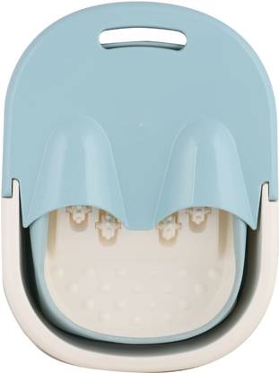 Zureni ZRFFB1P Foot Bath Portable Foldaway Foot Soaking Bath Tub Basin And Spa with Foot Massager