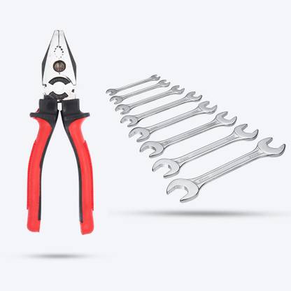 Hillgrove HGCM152M2 8"inch Combination Lineman Plier with 8Pc Double Open Ended Wrench Set HGCM152M2 8"inch Combination Lineman Plier with 8Pc Double Open Ended Wrench Set Double Sided Open End Wrench