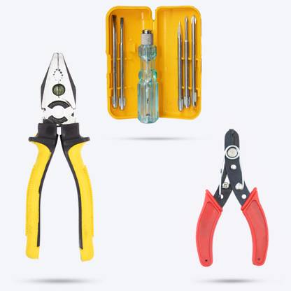 Hillgrove HGCM158M1 Combination Pilash Plier with Wire Cutter and 5in1 Screwdriver Set Lineman Plier