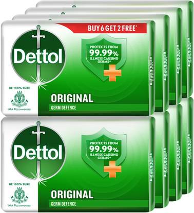 Dettol Original Soap (Buy 6 Get 2 Free)