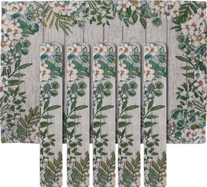 PRAKARTIK Rectangular Pack of 6 Table Placemat