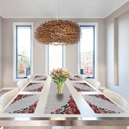 PRAKARTIK Red, Yellow 180 cm Table Runner