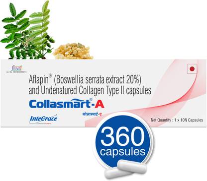 Collasmart A UC-II Undenatured Type 2 Collagen with Plant Extract-Aflapin (Pack of 36)|20mg