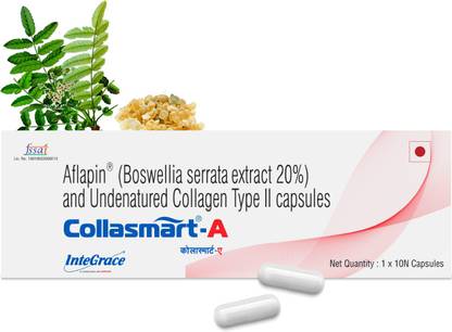 Collasmart A UC-II Undenatured Type 2 Collagen with Plant Extract-Aflapin (Pack of 1)|20mg