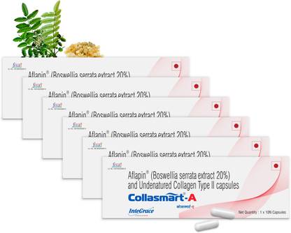 Collasmart A UC-II Undenatured Type 2 Collagen with Plant Extract-Aflapin (Pack of 6)|20mg