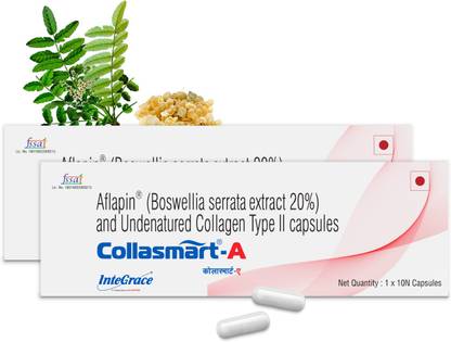 Collasmart A UC-II Undenatured Type 2 Collagen with Plant Extract-Aflapin (Pack of 2)|20mg