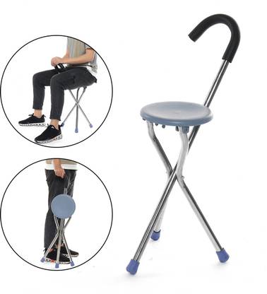 KENKO mobility 2-IN-1 Function Lightweight Portable Walking Chair Cane Seat Folding Design Walking Stick