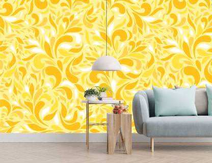 DecorNet Abstract Yellow Wallpaper