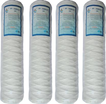 KRPLUS Polypropylene Yarn Thread Wound Filter Cartridge 10 Inch 3 Micron (Pack of 4) Wound Filter Cartridge