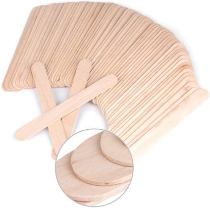 avnish Wooden Professional Disposable Wax Knife Spatulas Applicators Hard Wax Wooden Stick For Full Body Hair Removal Waxing Sticks (Pack of 50 Stick) Strips