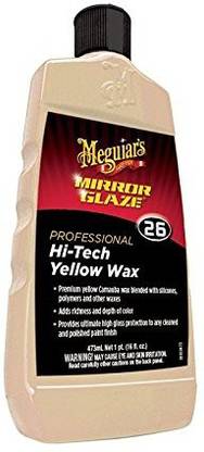 Meguiars Hi- Tech Yellow Wax (No. 26) Mirror Glaze 16 Fl. Oz. Yellow Combo